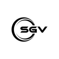 diseño de logotipo de letra sgv en ilustración. logotipo vectorial, diseños de caligrafía para logotipo, afiche, invitación, etc. vector