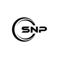 diseño del logotipo de la letra snp en la ilustración. logotipo vectorial, diseños de caligrafía para logotipo, afiche, invitación, etc. vector