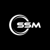 diseño del logotipo de la letra ssm en la ilustración. logotipo vectorial, diseños de caligrafía para logotipo, afiche, invitación, etc. vector