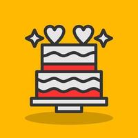 diseño de icono de vector de pastel de boda