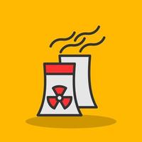 diseño de icono de vector de planta nuclear