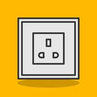 Power Socket Vector Icon Design