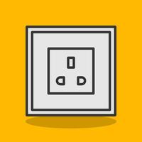 Power Socket Vector Icon Design