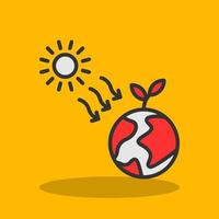 Sun Radiation Vector Icon Design