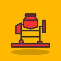 Concrete Mixer Vector Icon Design