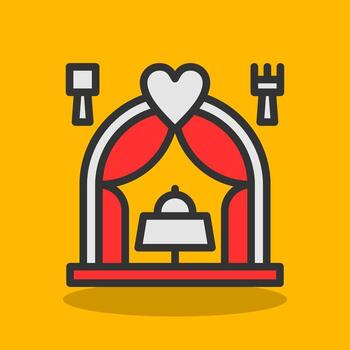Wedding Dinner Vector Icon Design