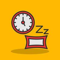 diseño de icono de vector de tiempo de dormir