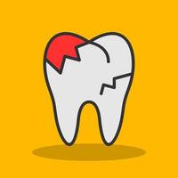 diseño de icono de vector de dientes cariados