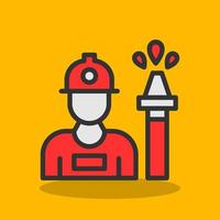 Fireman Vector Icon Design