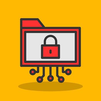 diseño de icono de vector de cifrado de datos