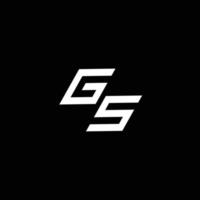 gs logo monograma con arriba a abajo estilo moderno diseño modelo vector