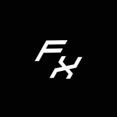 FX logo monogram with up to down style modern design template