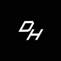 dh logo monograma con arriba a abajo estilo moderno diseño modelo vector