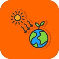 Sun Radiation Vector Icon Design