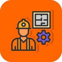 diseño de icono de vector de ingeniero civil