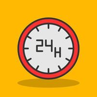 24 Hours Vector Icon Design