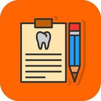 diseño de icono de vector de informe dental