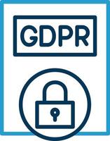 diseño de icono de vector de política gdpr