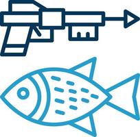 diseño de icono de vector de pesca submarina