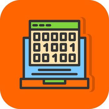 Binary Code Vector Icon Design