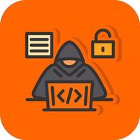 diseño de icono de vector de hacker de código