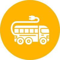 Electric Bus Vector Icon