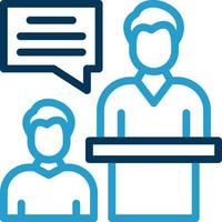 Job Interview Vector Icon Design