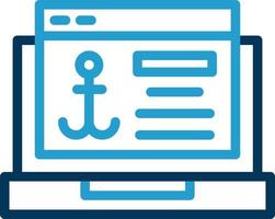 Anchor Text Vector Icon Design