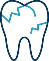 diseño de icono de vector de dientes cariados