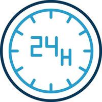 24 Hours Vector Icon Design