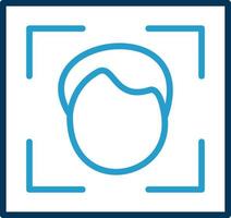 Face Scanner Vector Icon Design