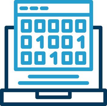 diseño de icono de vector de código binario