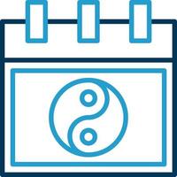 Chinese Calendar Vector Icon Design