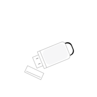 thumbdrive isolated infographic icon flash drive external drive png