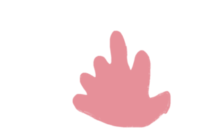 pink hand drawing solid color abstract freeform presentation decoration hand painted wave swashes minimal shape element png