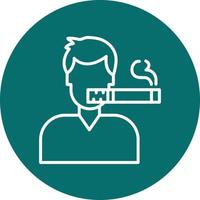 Man Smoking Vector Icon