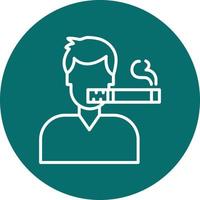 Man Smoking Vector Icon