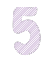 Cute Pastel Number png