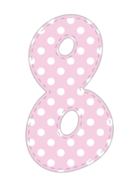 Cute Pastel Number png