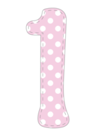 Cute Pastel Number png