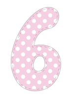 Cute Pastel Number png