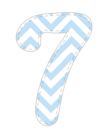 Cute Pastel Number png