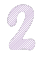 Cute Pastel Number png