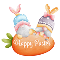 Watercolor cute easter gnome, bunny gnome, Rabbit Gnome Easter Elements png