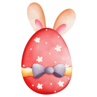 Watercolor Cute Easter Egg, Bunny Easter Hunt Egg, Easter Elements png