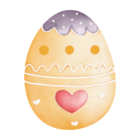 Watercolor Cute Easter Egg, Bunny Easter Hunt Egg, Easter Elements png