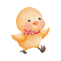 Watercolor cute cartoon chick for easter, Easter Elements, Easter and Spring concept png