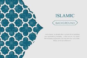 Flat Arabic Islamic background design vector