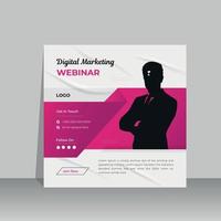 Digital marketing webinar and social media banner design vector