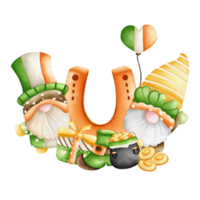 waterverf schattig gnoom st patrick, heilige Patrick dag, digitaal schilderij waterverf illustratie png